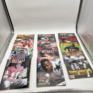 Football Beckett Magazine Lot Of 12. Montana, Sanders, Farve And More.